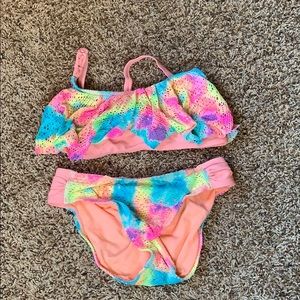 Girls Bikini Size 12 Colorful Swim Suit